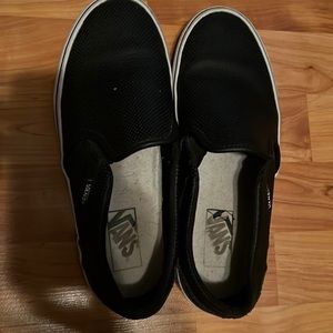 Vans black slip on